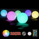 Плавающий Светильник для бассейна, водонепроницаемый светодиодный светильник в форме шара, меняющий цвет RGB, сменная кнопка, ночной Светильник для ванной, игрушки для бассейна
