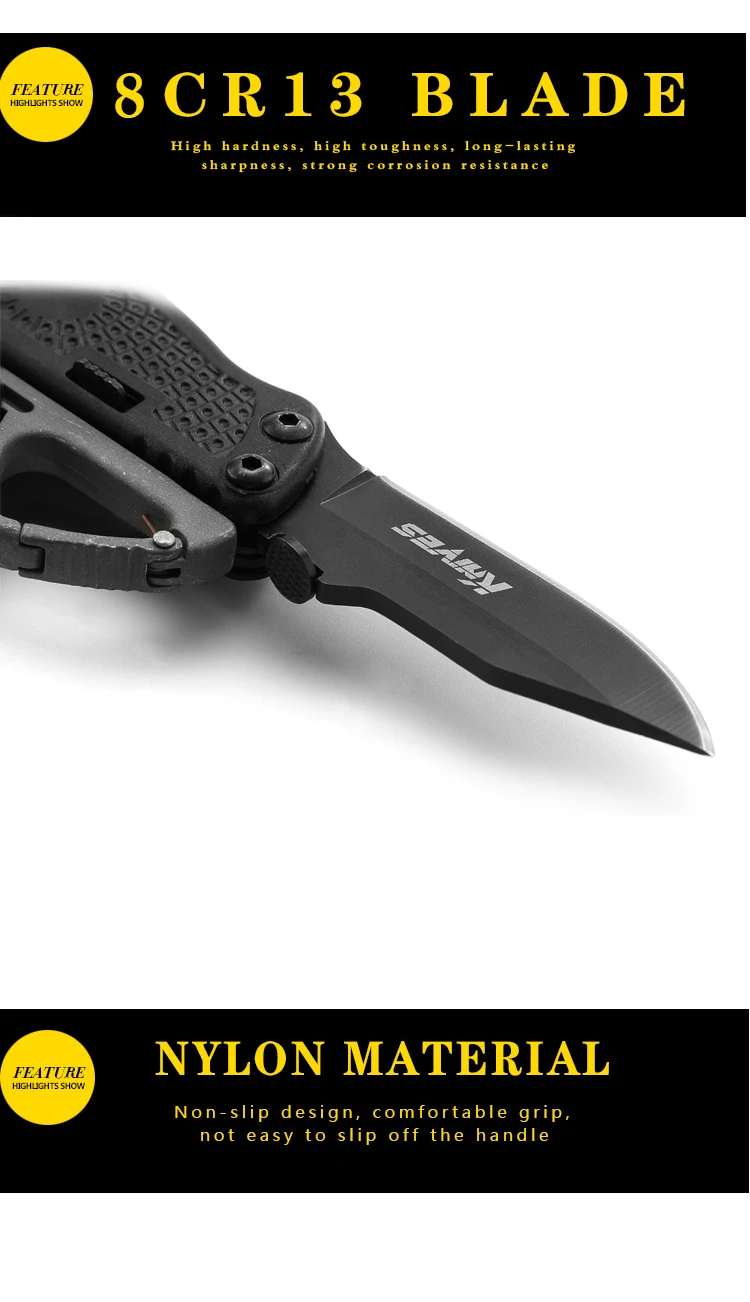 7в1 нож из нержавеющей стали многофункциональные складные ножи карманный