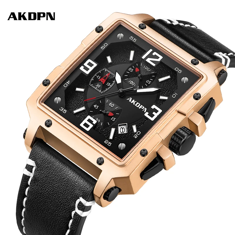 

2021 High Quality Luxury Brand Men Watches Sports Waterproof Chronograph Clock Fashion Big Dial Quartz Watch Relogio Masculino