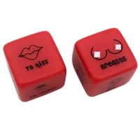 2pcspair 18mm dice set red acrylic club party dice toy couple novelty love funny punishment gift board board games