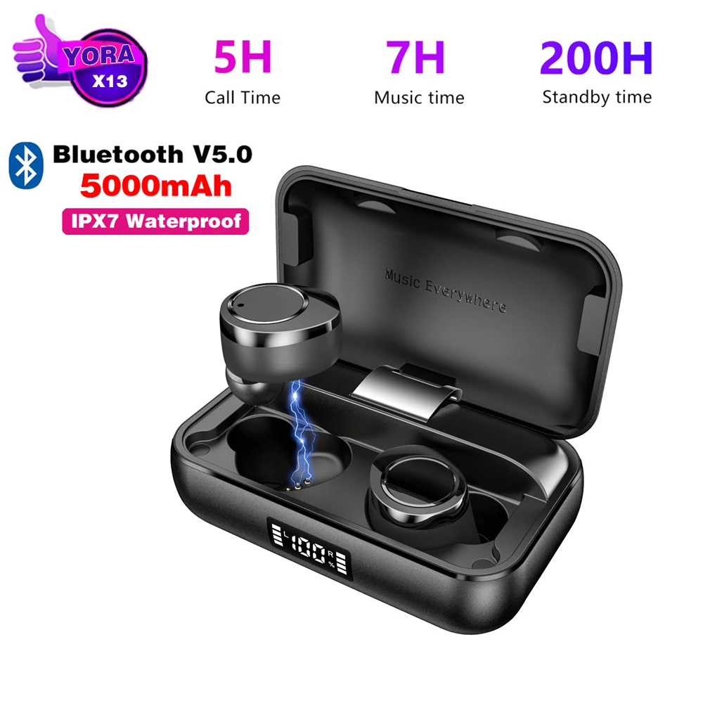 Bluetooth наушники X13 стереогарнитура Беспроводные спортивные TWS 5 0 IPX7