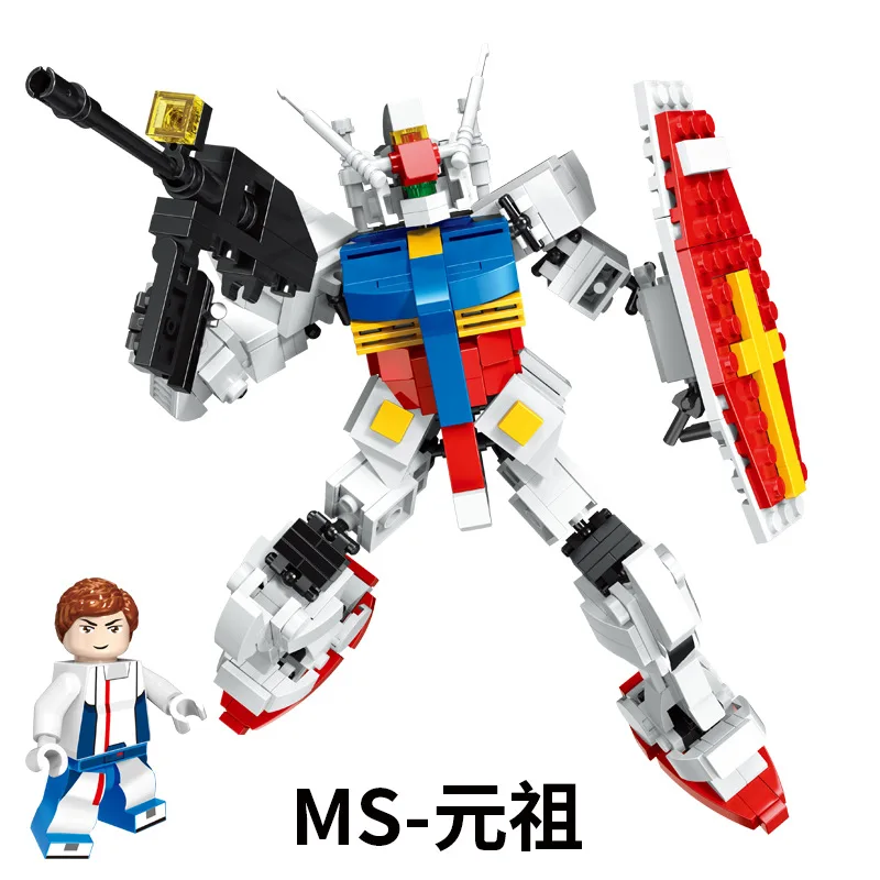 DIY MOC RX78 GOLD Blitz Hyaku Shiki Strike Impulse Gundam Модель mobile warfare armor строительные блоки для детей