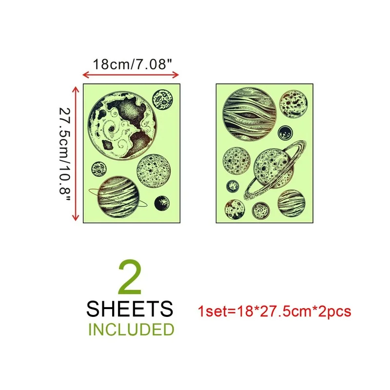 Новые светящиеся планет ПВХ наклейки DIY 3D на стену для детской комнаты спальни