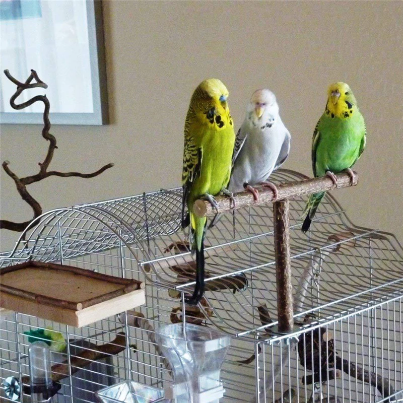 

1PC Natural Wooden Parrots Swing Toy Bird Supplies Toys Perch Hanging Swings Cage For Pets