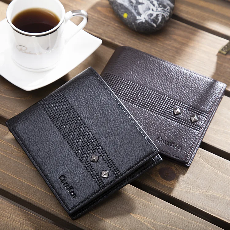 Фабричная поставка новинка мужской кошелек короткий Повседневный тисненый