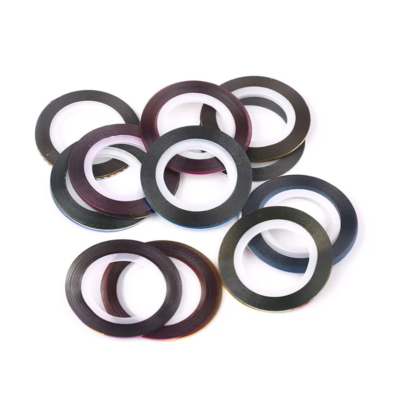 30 рулонов/комплект 3D полоски клейкая лента супер тонкий лак для дизайна ногтей