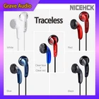 Наушники NiceHCK без следов, 3,5 мм, Hi-Fi наушники с динамическим драйвером 15,4 мм, DJ-наушники с басами, проводная гарнитура с HD микрофоном, гарнитура ME80EB2B40 VIDO