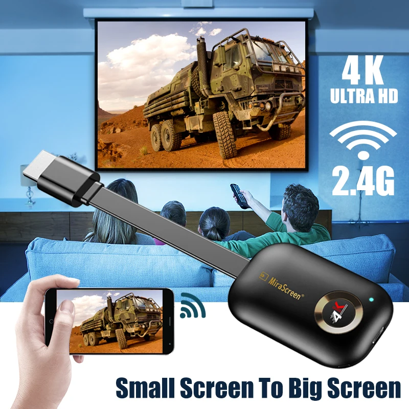 Tv stick Mirascreen G9 Plus 5G 4K беспроводной для HDMI Android fire airplay netflix Miracast Wifi Dongle mirror|SmartTV-стики и