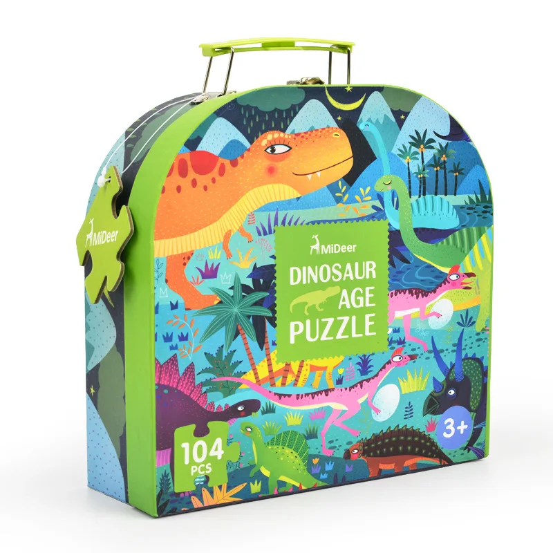 Dinosaur Age Детский Большой набор паззлов 100+ штук, детские игрушки, динозавр, сказка Спящая красавица, развивающие игрушки для детей, подарок - Цвет: Dinosaur Age