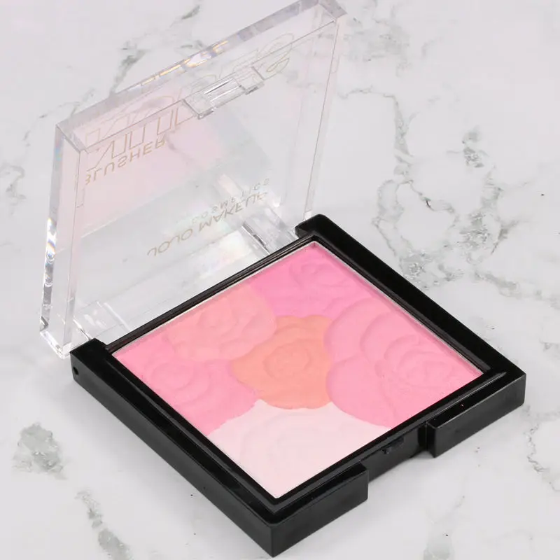 Роскошная брендовая косметика новинка румяна для макияжа пудра 4 цвета Цветочная