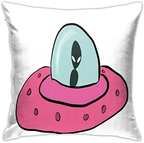 

Personalized Abraction Doodle Illuration of A Flying Saucer Decorative Pillow Cover Printed Zipper Throw Pillow Cover