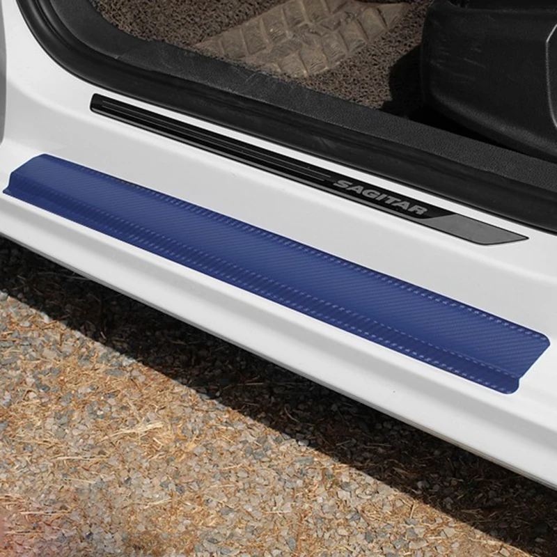 

General Motors 3D Carbon Fiber Door Sill Scratch Sticker for Renault megane 2 3 duster/logan/captur C6 C8 Fiat 500