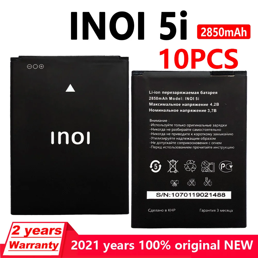 100% Original New 10PCS 2850mAh inoi 5i Battery For INOI 5I Lite INOI5 INOI 5 Lite Mobile Phone High Quality Battery Batteria