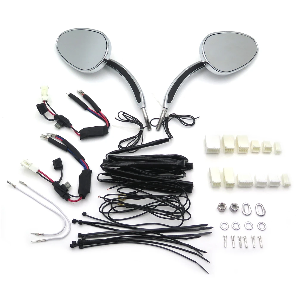 Интегрированный стрелка светодиодный поворотник зеркала для Harley Davidson CVO Limited VRSCAW