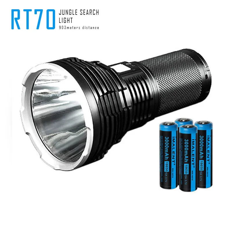 Светодиодный фонарик Imalent RT70 Cree XHP70 2-го поколения, светодиодный фонарь с зарядкой от USB, фонарь с аккумулятором 4X18650, 3000 мА/ч