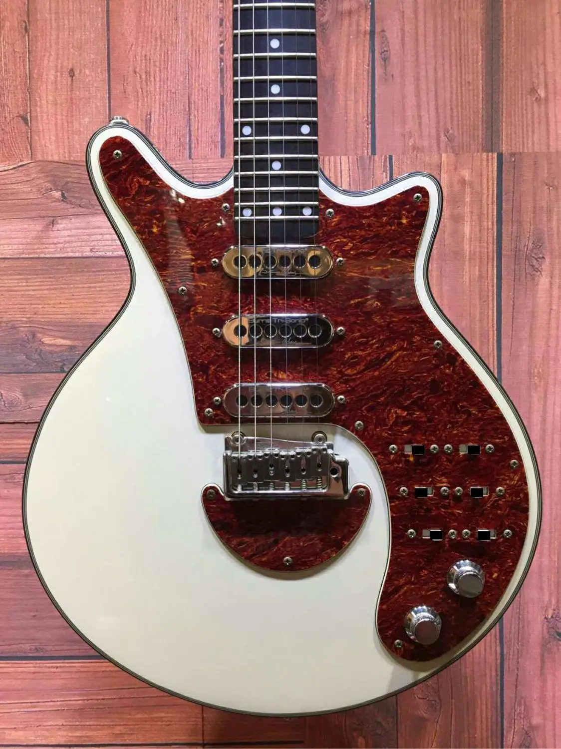Китай белый Brian May Electirc гитары 24 лада красная Черепаха ракушка Pickguard 3 ожога три