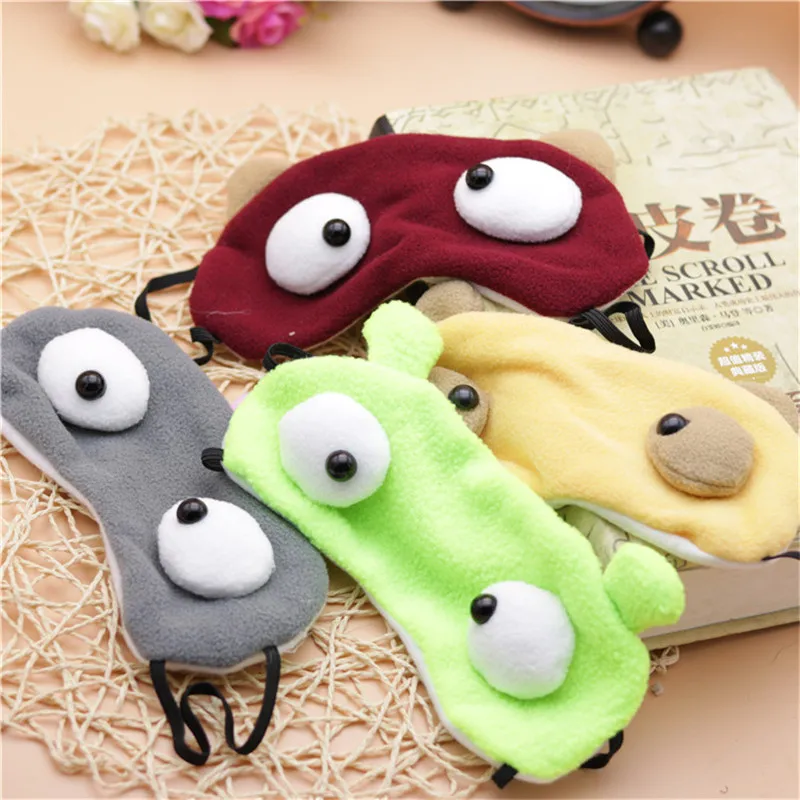 

1Pcs Funny Cartoon Plush Sleeping Mask Cover Cute Eye Cover Sleep Mask Eyeshade Relax Mask For Travel Home Shading Personality