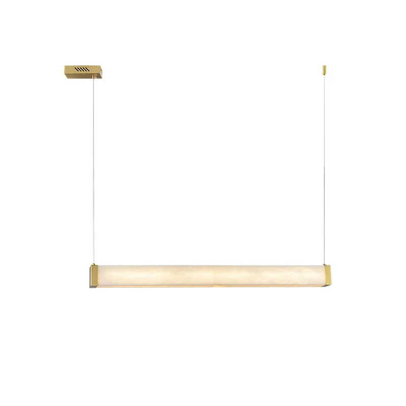 

New Chinese style marble chandelier all copper modern minimalist living room dining room bar tea room atmospheric lighting