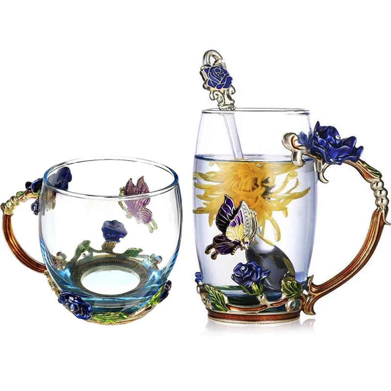 Красота и Новинка эмалированная кофейная кружка чайные стеклянные чашки с