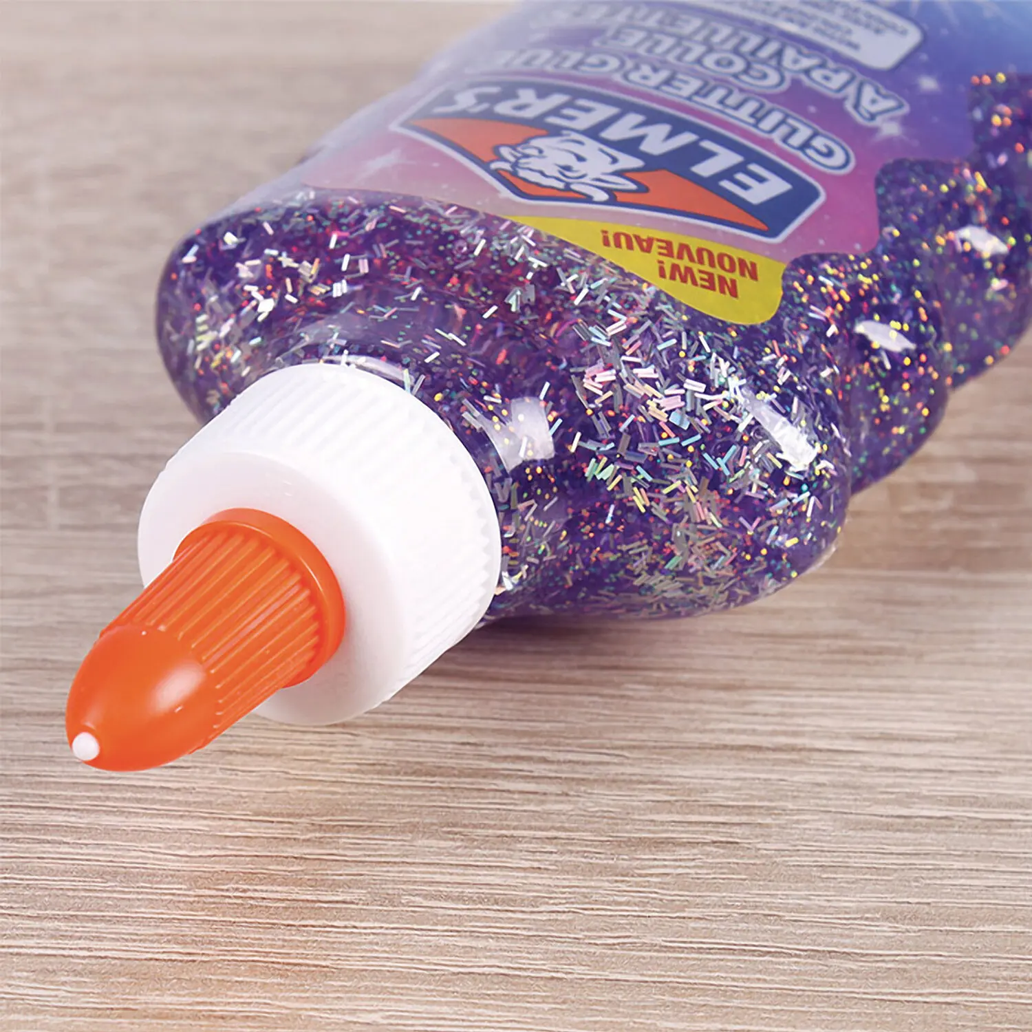 Клей для слаймов канцелярский с блестками ELMERS &quotGlitter Glue&quot 177 мл фиолетовый 2077253 |