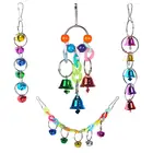 Деревянный подвесной Колокольчик для птиц, с бусинами, Колокольчик для попугая, 1 шт.