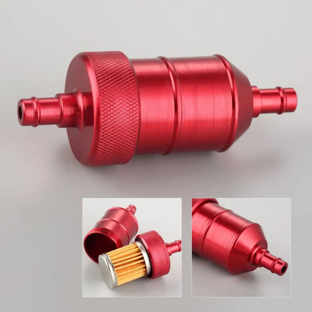 Универсальный 8 мм мотоциклетный топливный фильтр из алюминиевого сплава с ЧПУ
