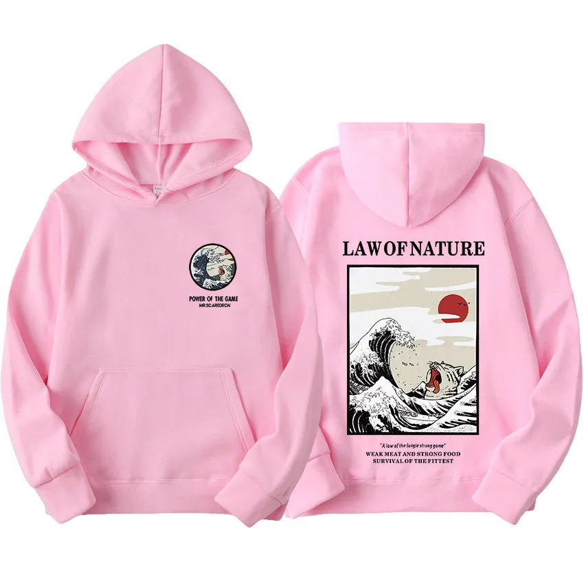 

Hoodies Men Women Newest Japanese Funny Cat Wave Printed Hoodies 2020 Winter Japan Style Hip Hop Casual Sweatshirts Streetwear