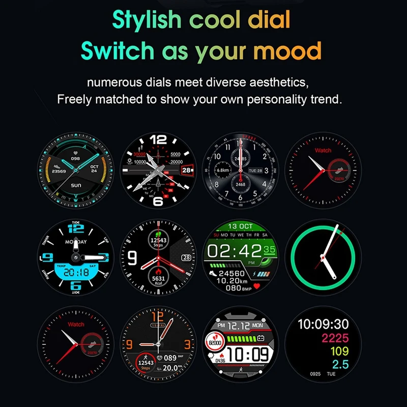 Smartwatch L13 Smart Watch Fitness Tracker Support Blood Pressure Oxygen ECG Pedometer Answer Call for IOS Android | Электроника