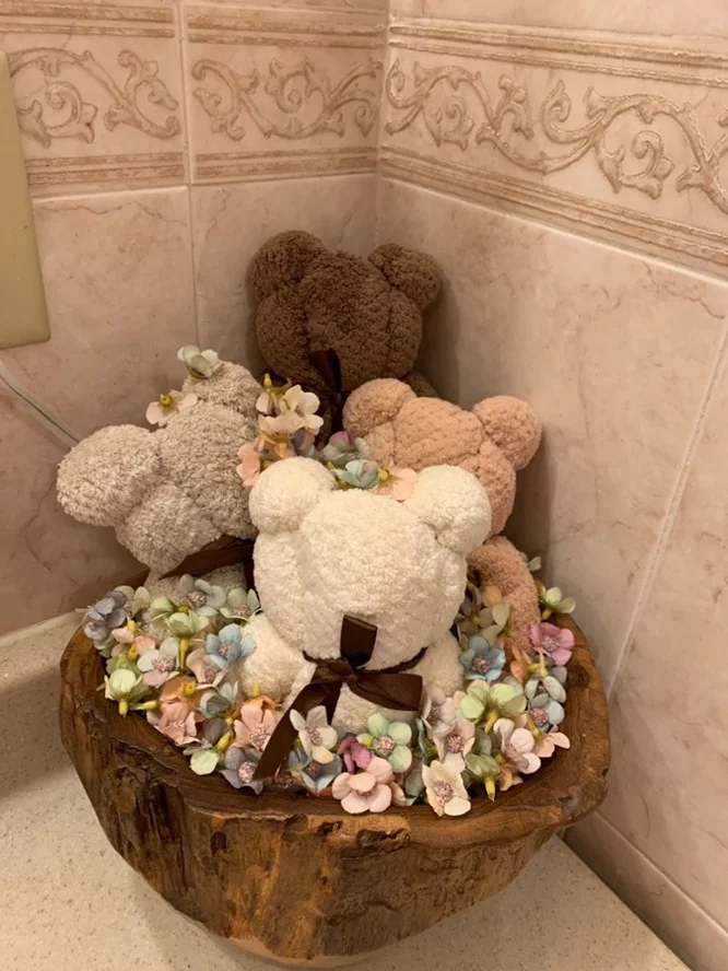 

10PCS Bear shape face towel Home Textile Towel Women Robes Bath Wearable Towel Dress Womens Lady Fast Drying Wedding Gift