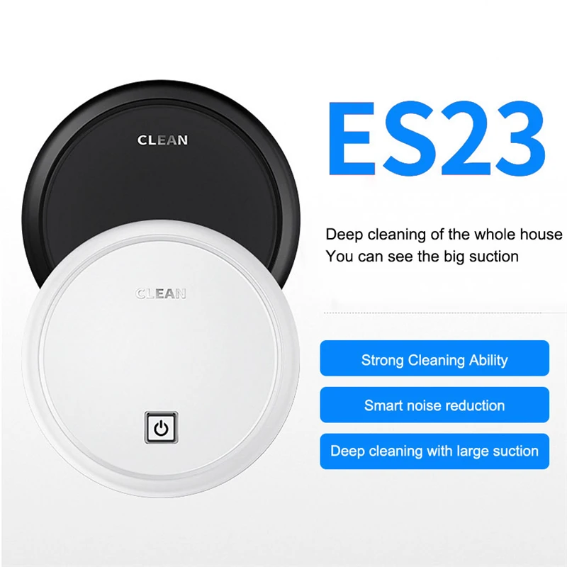 

ES23 Wireless Smart Sweeper Vacuum Cleaner And Fully Automatic Battery Office Household Tltrasonic Silent Lazy Vacuum Bream Tool