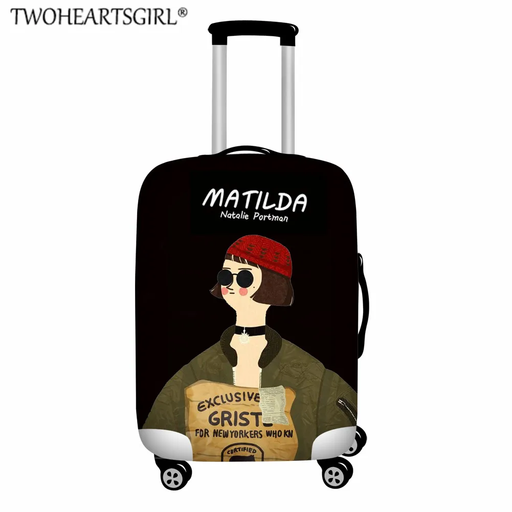 

TWOHEARTSGIRL Cartoon Girls Print Dust Protection Cover for Baggage Case Women‘s Travel Accessories Thick Elastic Luggage Cover