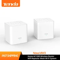tenda nova mw3 home ac1200 wireless router wifi repeater mesh wi fi system wireless bridge app remote manage easy setup