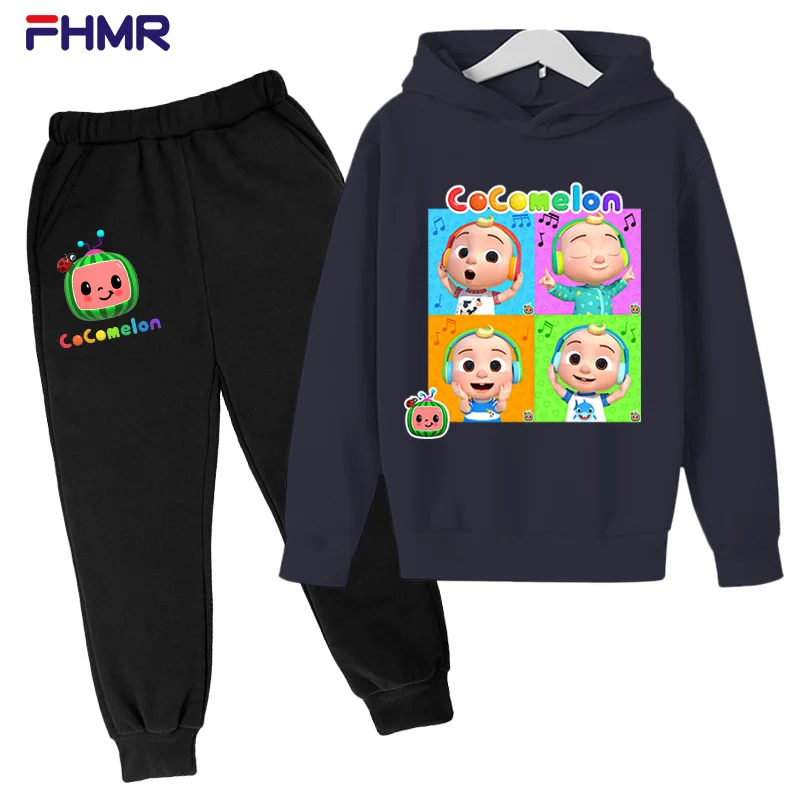 New cocomelon Kids Hoodie Set Sports Hoodie T-shirt printed sweatshirt
