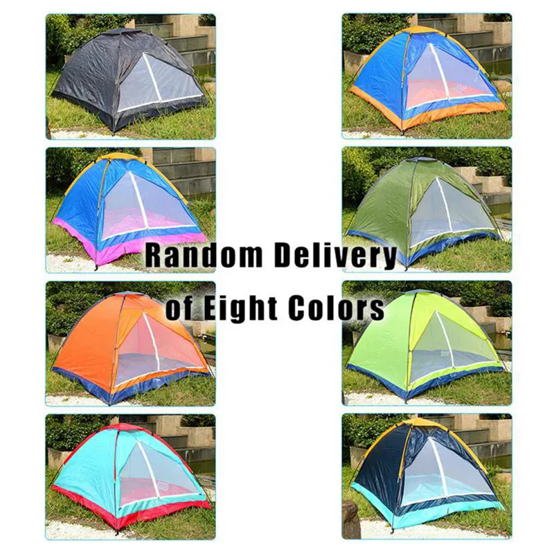 

Outdoor Double Camping Tent Single-Layer Beach Tent Outdoor Travel Windproof Waterproof Awning Tent Ultralight
