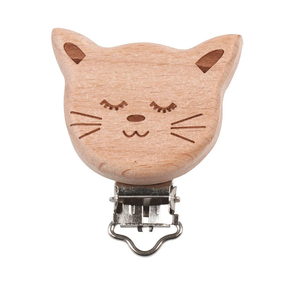 Мультфильм животных деревянная детская пустышка на цепочке с прищепкой застёжка