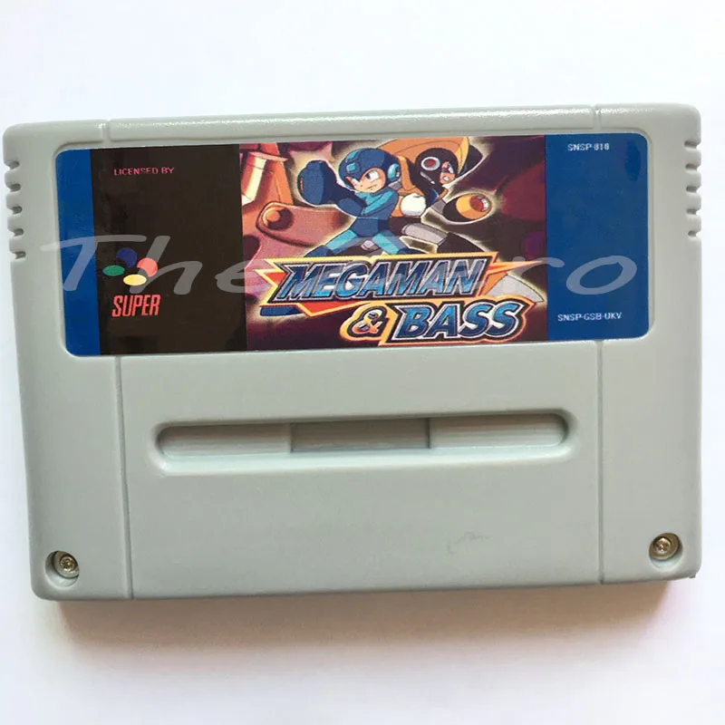 Megaman и бас компьютерная игра для 16 бит карточки Супер игры чернильного картриджа