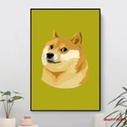Doge настенная Картина на холсте, шелковая ткань, яркая декоративная наклейка