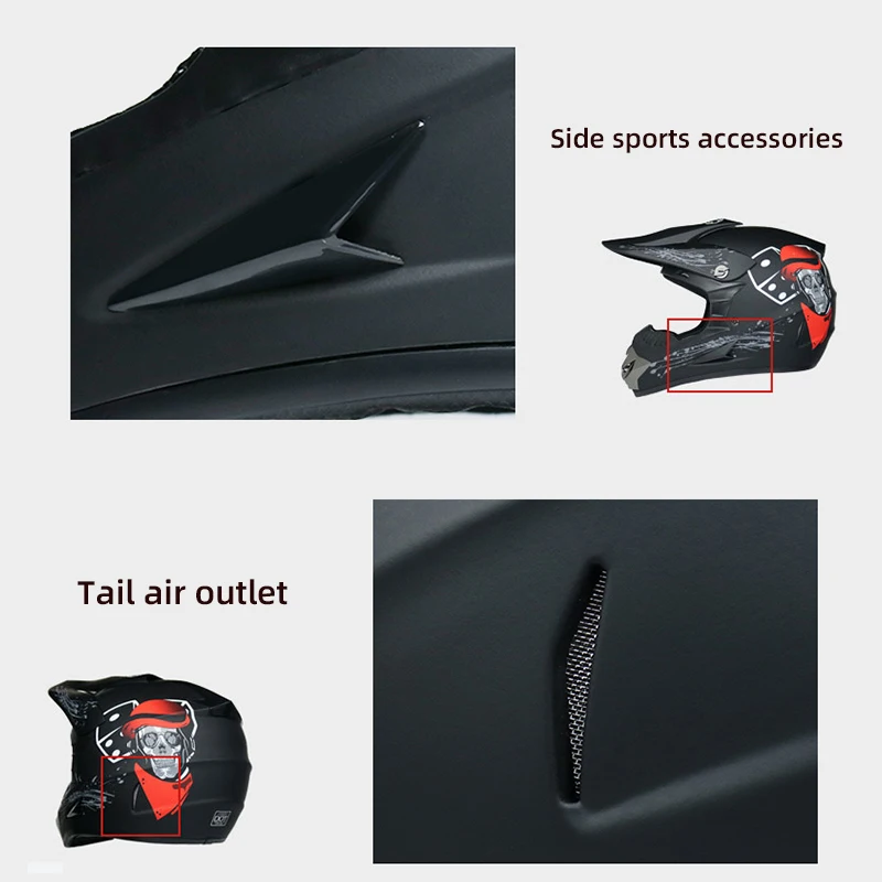 Motorcycle Helmet Off Road Motocross Casco Motorbike Racing Enduro Casque Dirt Bike Downhill Men Women Capacete De Moto Skull | Автомобили