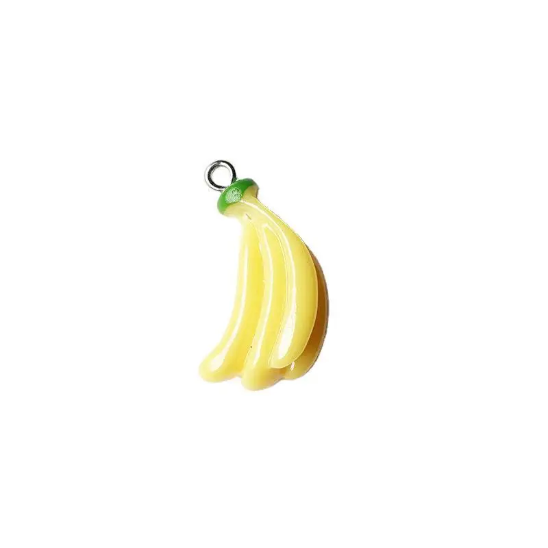 

10pcs Resin Simulation 3D Banana Fruit Charms Pendant Handmade Earrings Keychain Crafting Charm DIY Jewelry Making