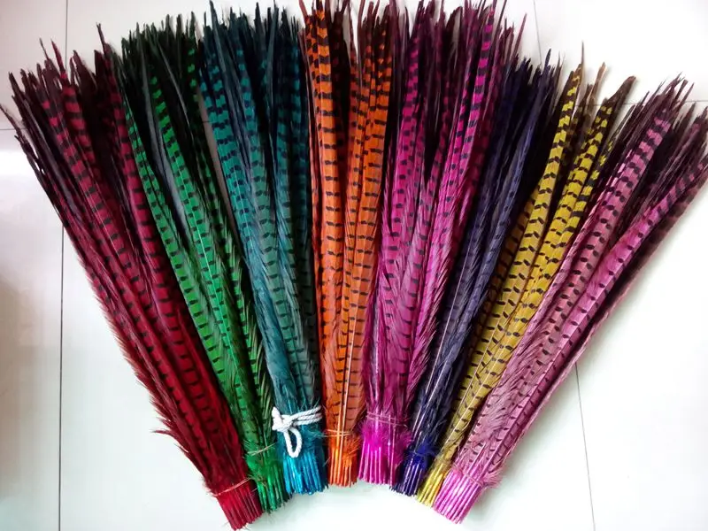 

50Pcs/Lot 25-70CM 10-30 Inch Natural Pheasant Tail Feathers for Crafts Wedding Decorations ringneck Pheasant Feather Plumes