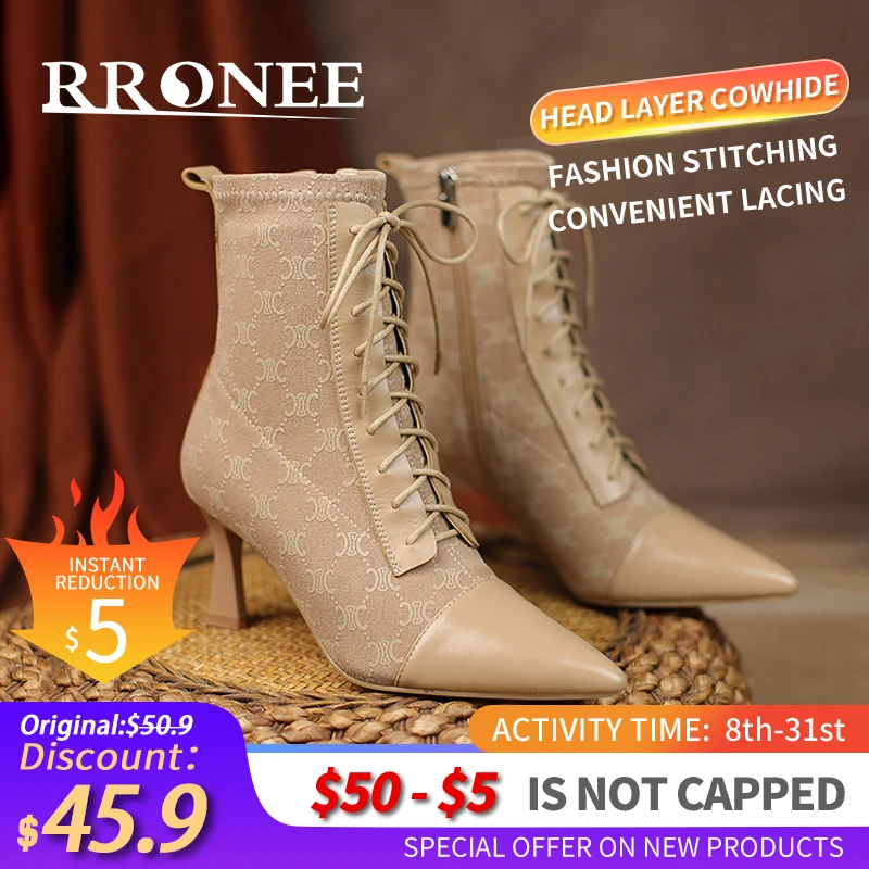 Thin Boots Women's Stiletto Ankle boots High Heels New online celebrity pointy suede elastic boots for fall 2021