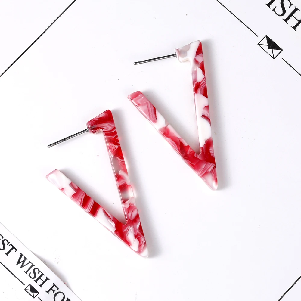 Серьги женские геометрической формы леопардовые акриловые уксусная кислота