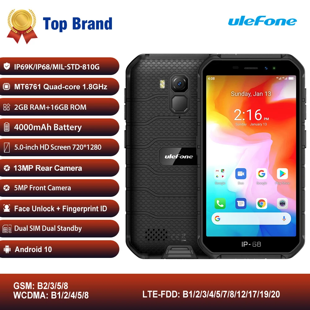 

Смартфон Ulefone Armor X7, 2 ГБ+16 ГБ