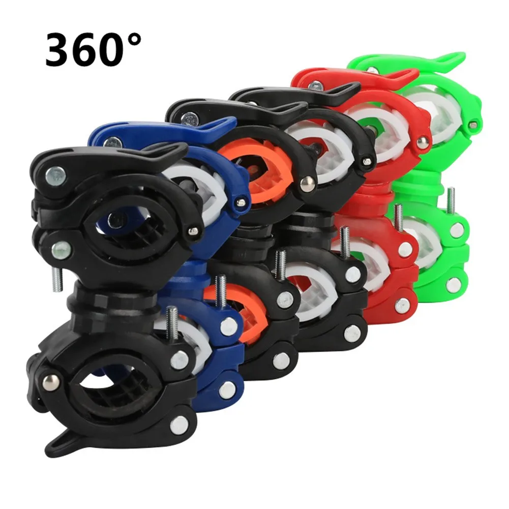 

Bike Front Lamp Bracket 360 Degree Rotation Light Holder Bicycle Handlebar Quick Release Light Mount Clamp Clip Adjustable Clip
