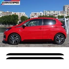 1 комплект спортивных полосок, наклейка на боковую дверь автомобиля, наклейка s, декор кузова автомобиля, виниловые наклейки для Peugeot 108, подходит для 3-5 дверей, наклейка