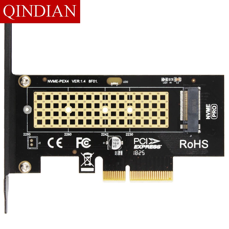 

Адаптер SK4 M.2 NVMe SSD NGFF на PCIE X4, интерфейсная карта ключа M, поддерживает PCI Express 3,0x4 2230-2280, размер m.2, полная скорость, хороший новый