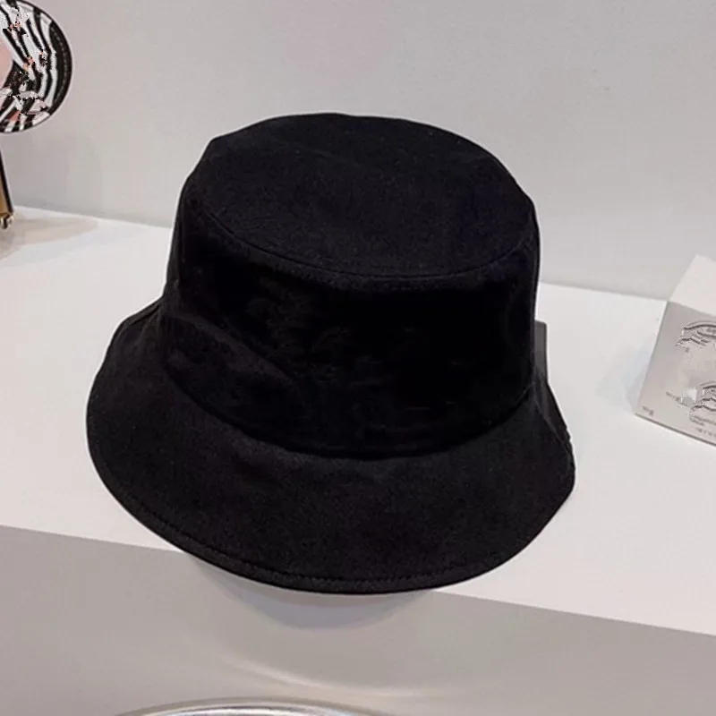 2021 Bucket Hat Women Letters Cotton Sun Protection Cap Men's Panama Hat Fisherman Hats Black Bucket Hat