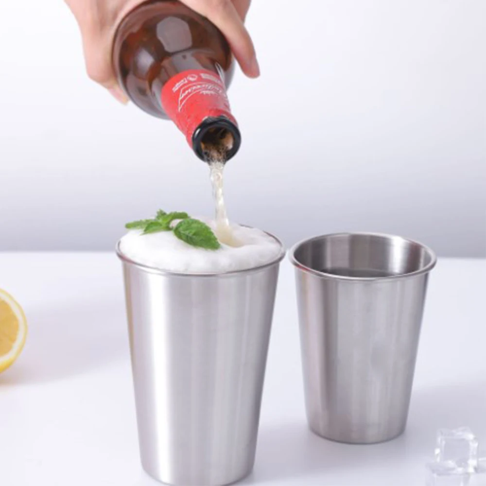 

Ins Stainless Steel Beer Cups Cold Water Drinks Cup Thermal Mug Thermos For Tea Coffee Cold Drink Cups Water Bottle Drinkware