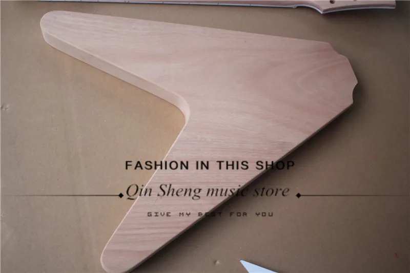 Электрическая гитара V образной формы на заказ с фабрики полуготовая корпус и шея