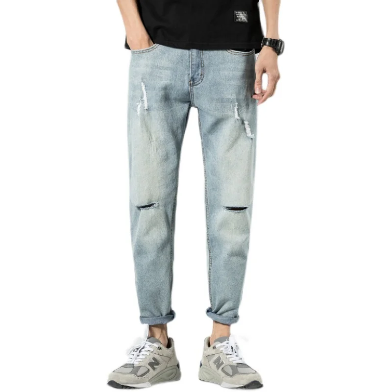 

Popular 2021 Casual Wide leg Oversize Cargo Denim Boy Baggy Jeans For Men Overalls Boys Man Pants
